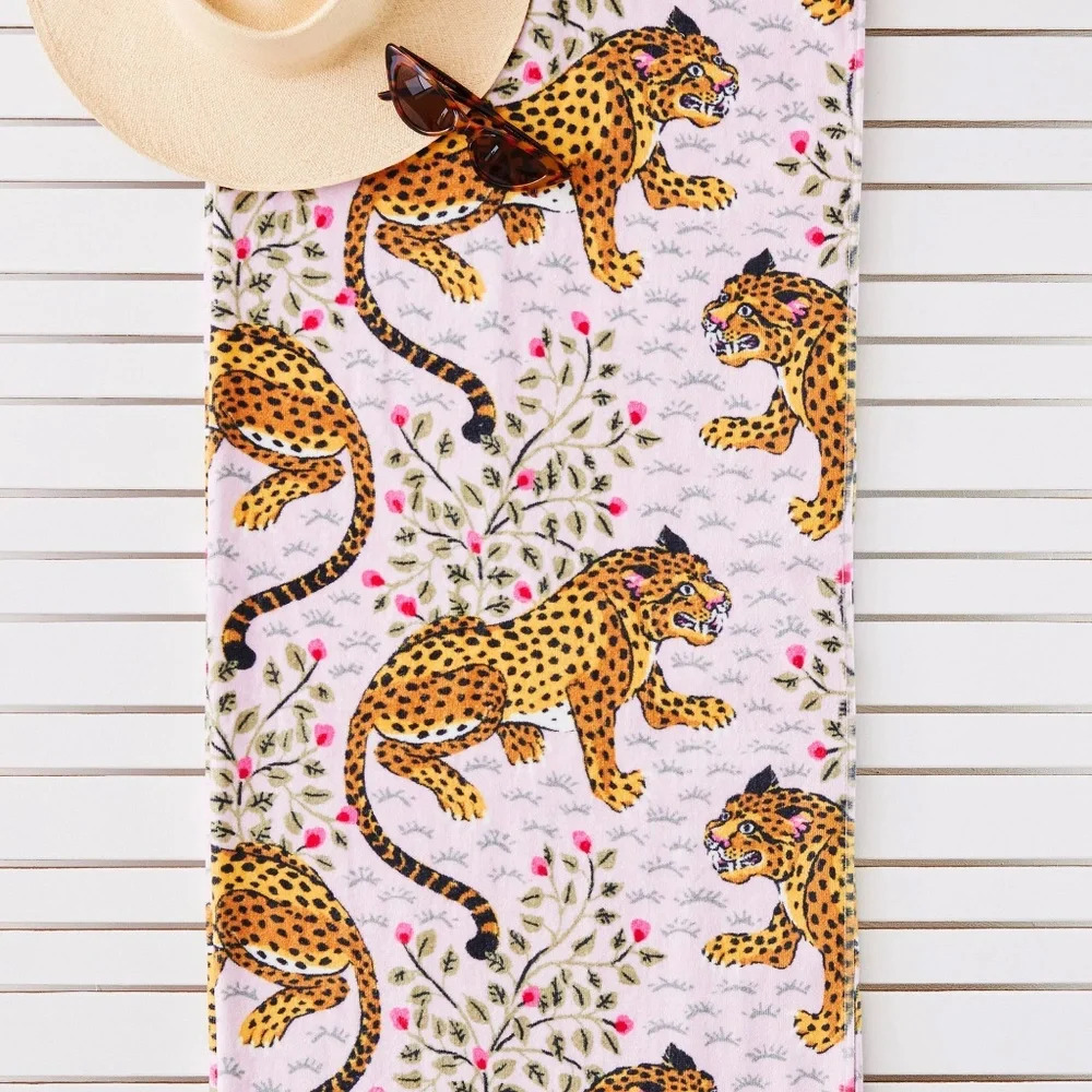 NWT Printfresh Bagheera Pink Beach Towel